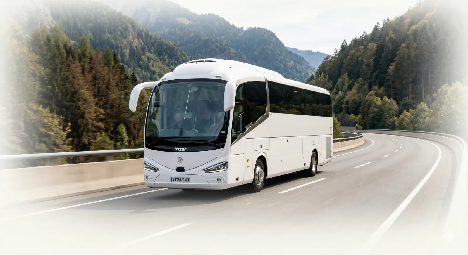 A coach on the open road